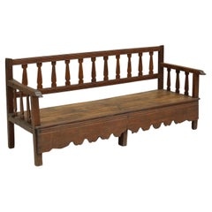 19th Century Antique Spanish Country Bench 19th Century Antique Spanish Country Bench
