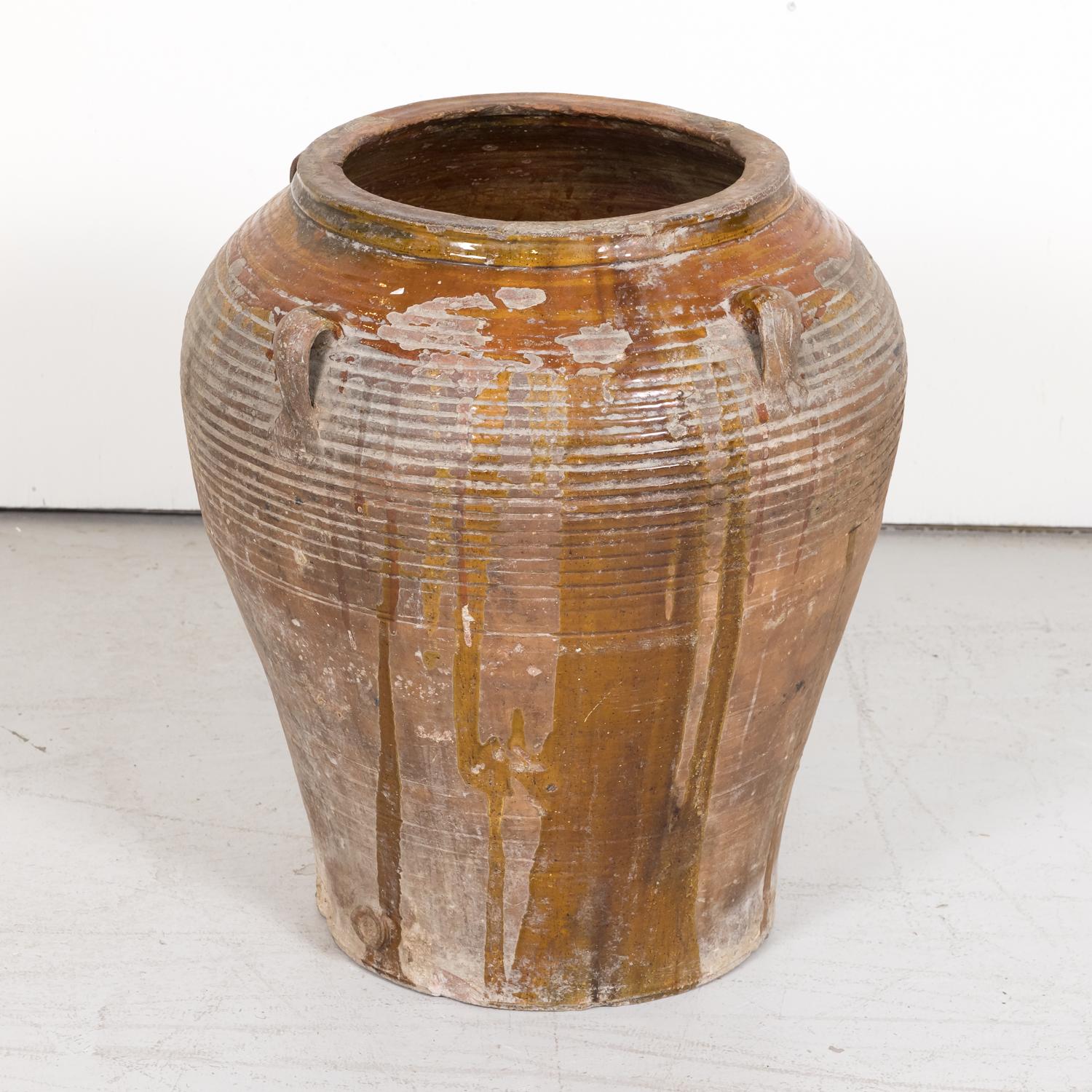 19th Century Antique Spanish Terracotta Olive Jar 1