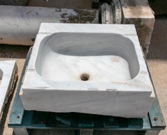 19th Century Antique Spanish White Marble Sink