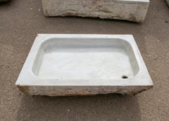 19th Century Antique Spanish White Marble Sink