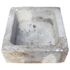 19th Century Antique Spanish White Marble Sink