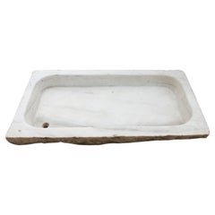 19th Century Antique Spanish White Marble Sink