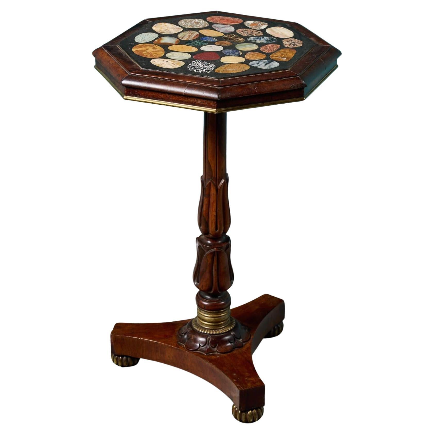 19th Century Antique Specimen Marble Table For Sale