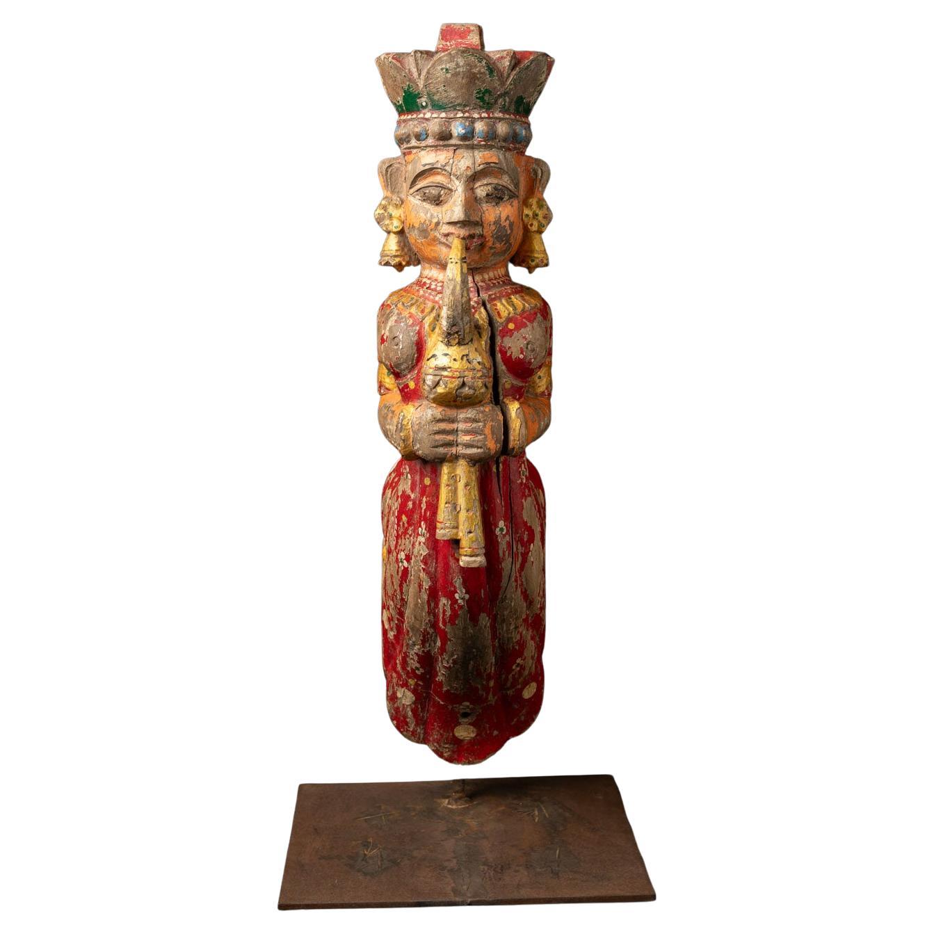 19th century Antique statue of female Musician from India