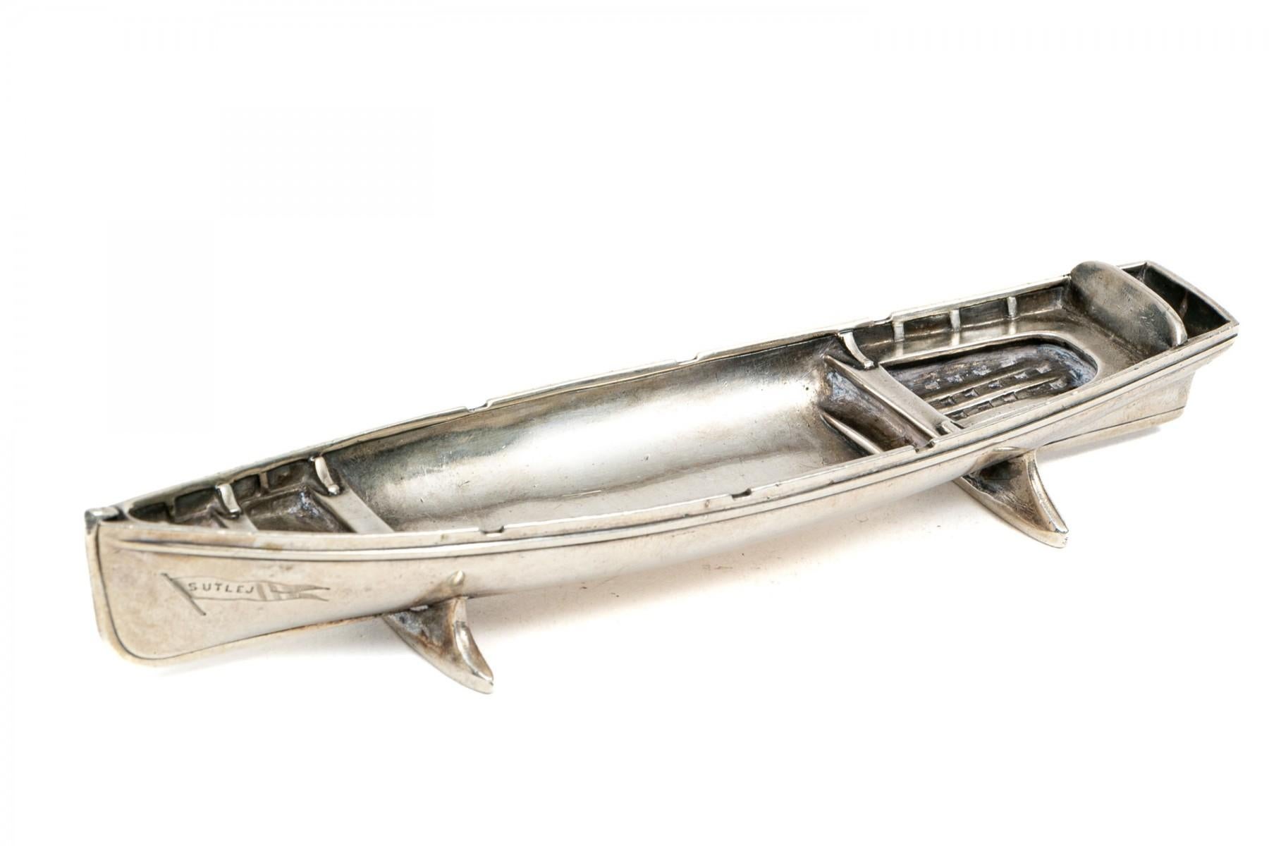19th Century Antique Sterling Silver Diminutive Lifeboat, By Robert Garrard II  For Sale 8