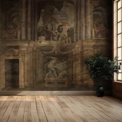 19th-Century Antique-Style Panoramic Wall Mural on Canvas – Baroque Interior