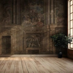 19th-Century Antique-Style Panoramic Wall Mural on Canvas – Baroque Interior