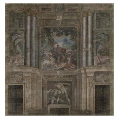 19th-Century Antique-Style Panoramic Wall Mural on Canvas – Baroque Interior