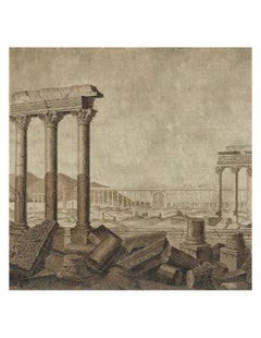 19th-Century Antique-Style Panoramic Wall Mural on Canvas