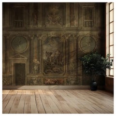 19th-Century Antique-Style Panoramic Wall Mural on Canvas