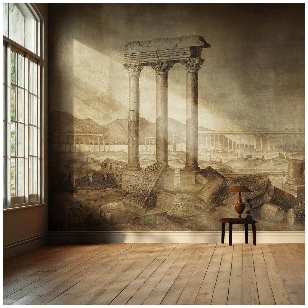 19th-Century Antique-Style Panoramic Wall Mural on Canvas