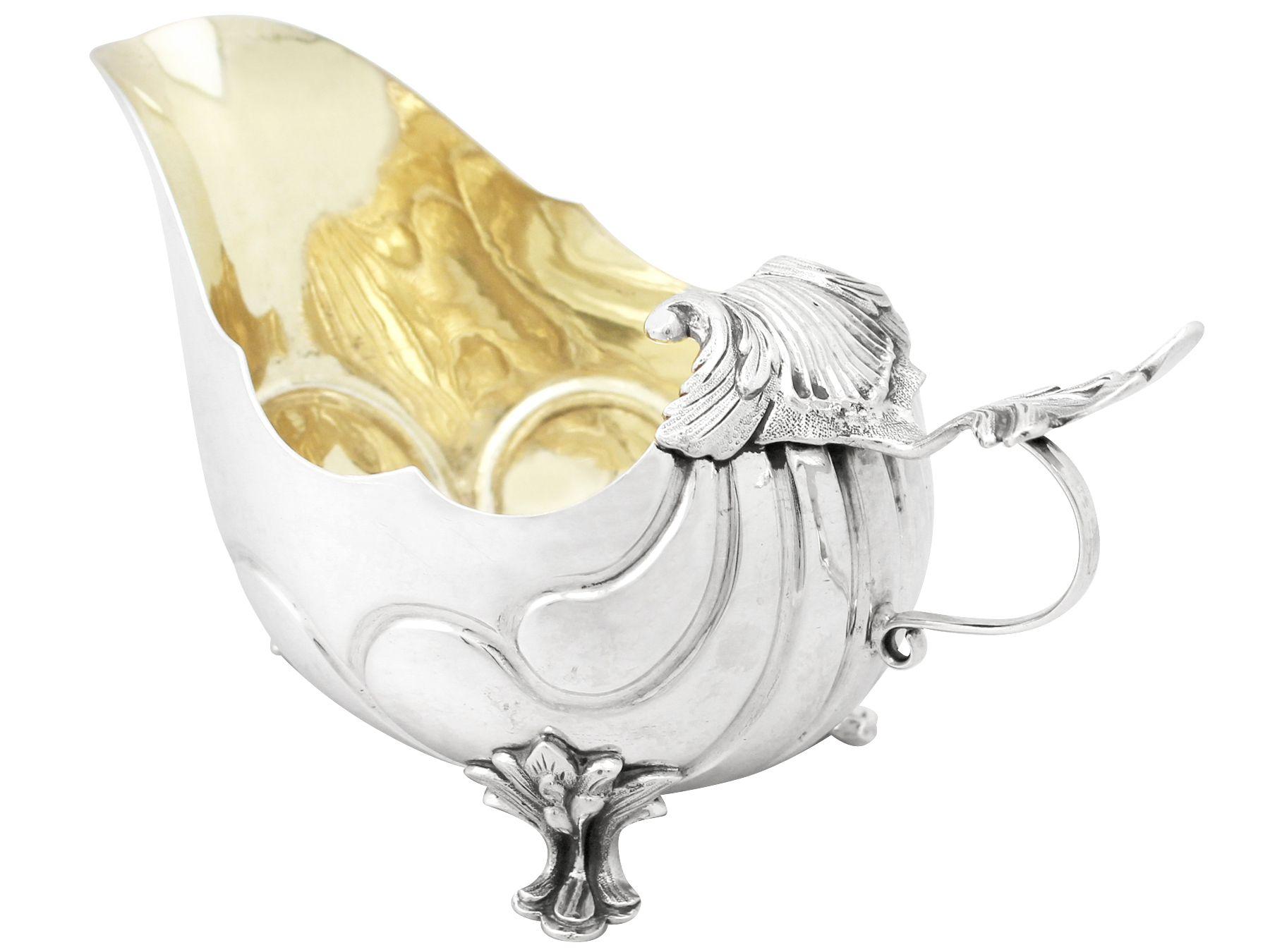 Antique Swedish Silver Cream Boat / Gravy Boat by Wigren In Excellent Condition For Sale In Jesmond, Newcastle Upon Tyne