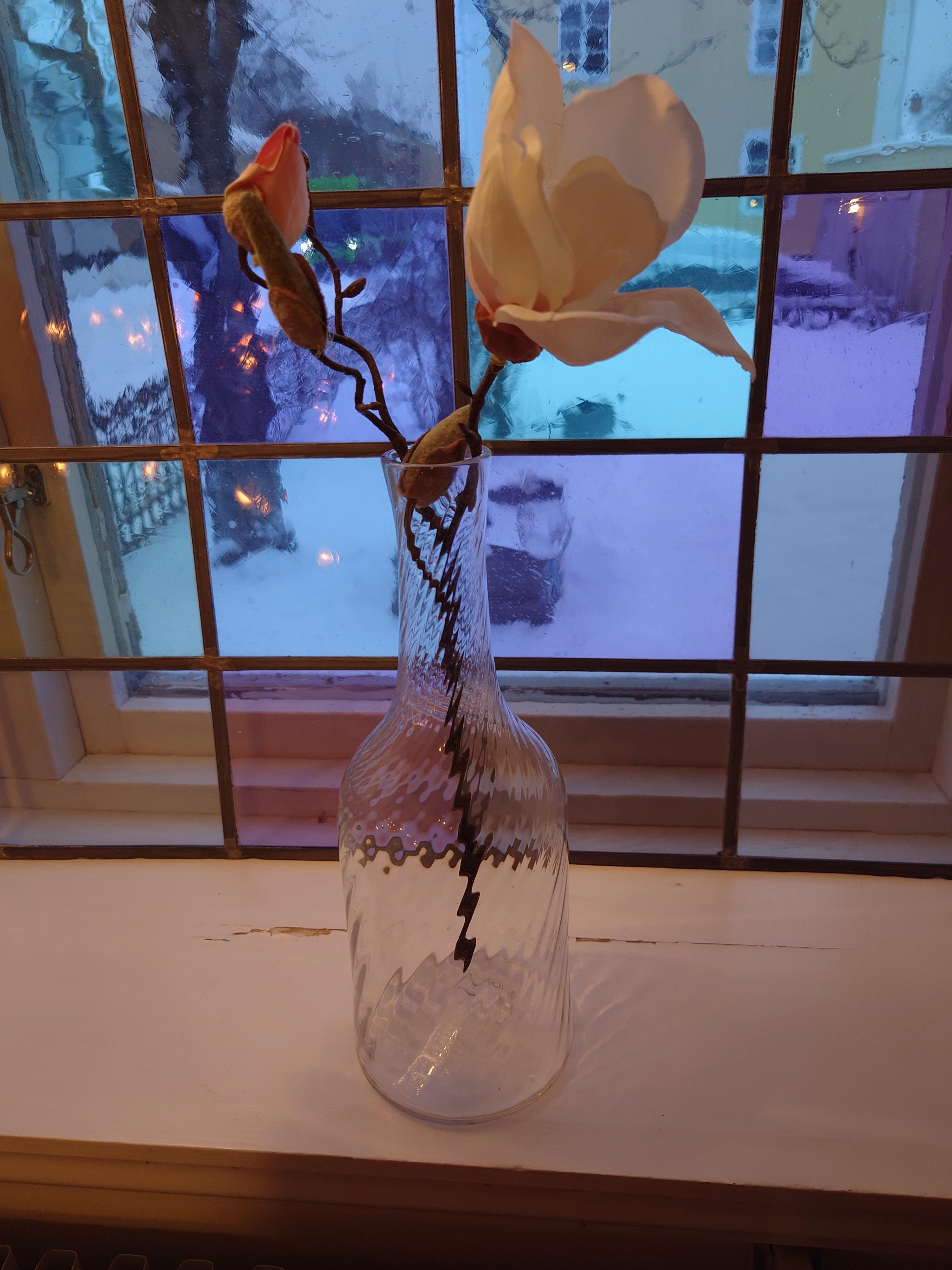 19th Century Antique Swedish Glass Twisted Carafe / Bottle 5