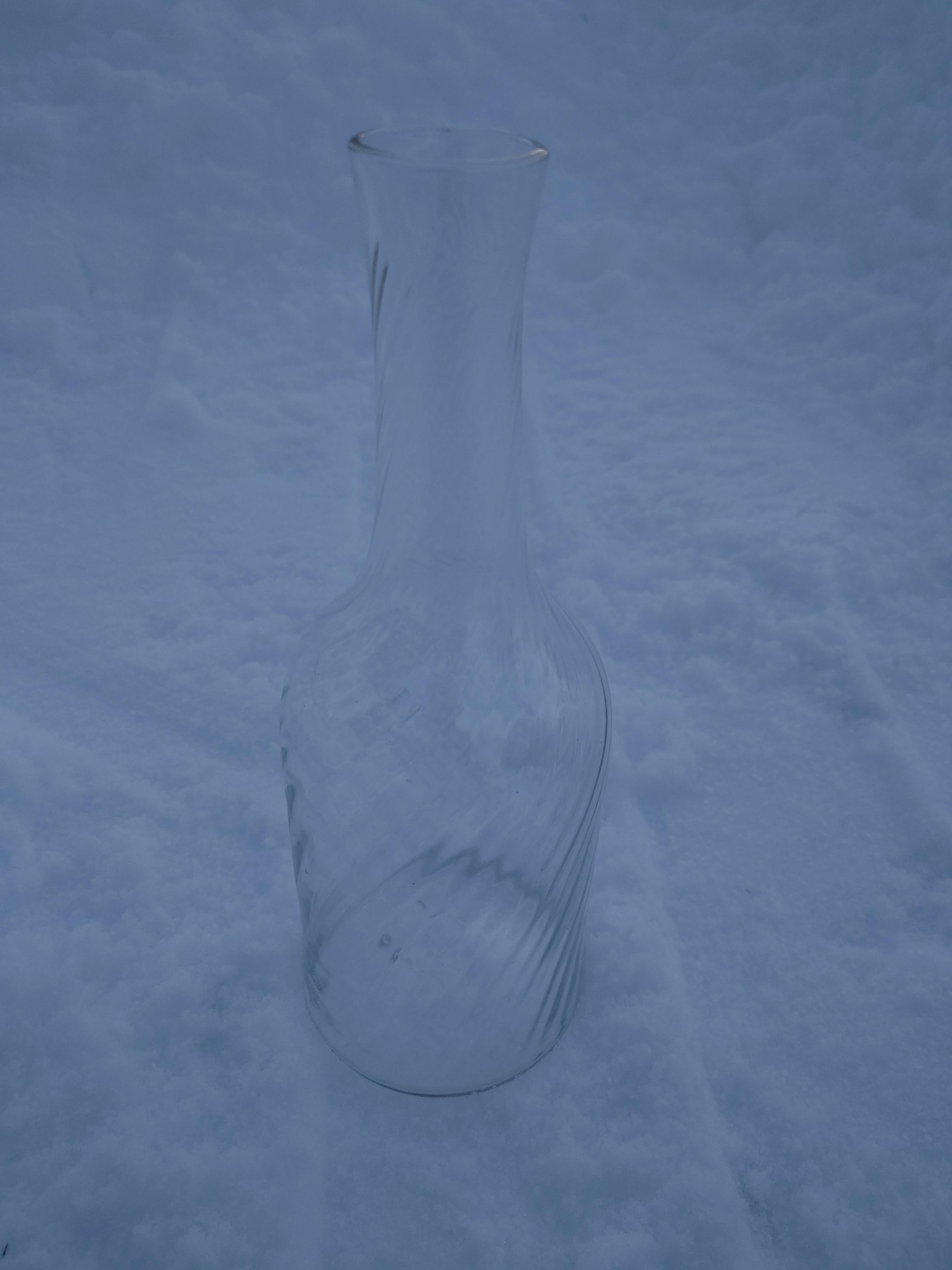 19th Century Antique Swedish Glass Twisted Carafe / Bottle 7