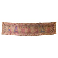 19th century Antique temple cloth with 7 Buddhas from Tibet - OriginalBuddhas