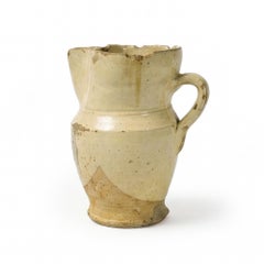 19th Century Antique Terracotta Jug from Puglia with Green Glaze