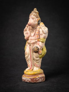 19th century Antique terracotta statue of the Hindu God Pashupatinath from India