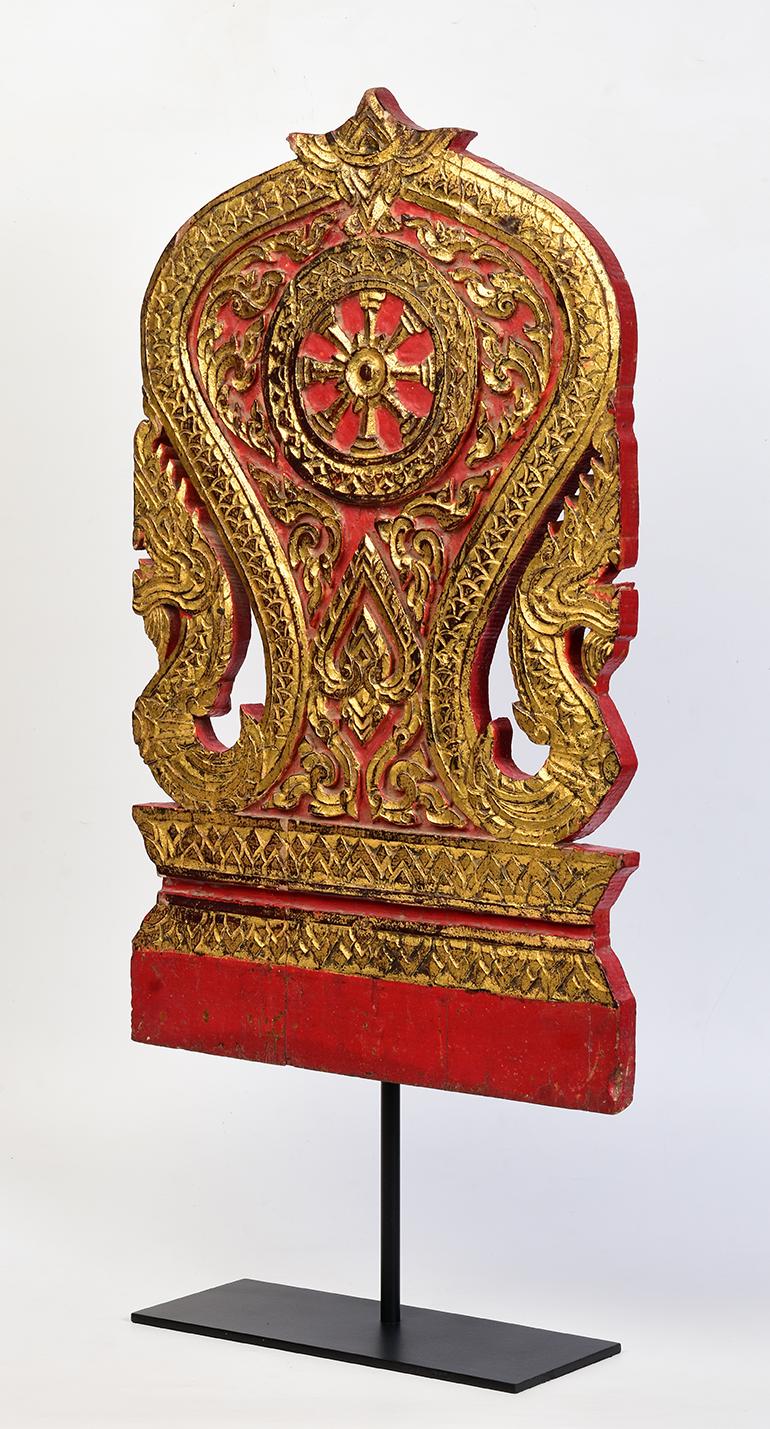 19th Century, Antique Thai Wood Carving with Stand 6