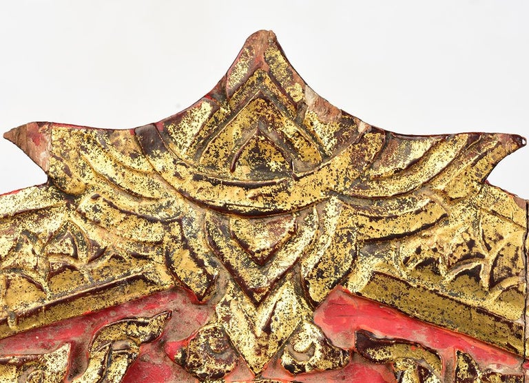 19th Century, Antique Thai Wood Carving with Stand For Sale at 1stDibs