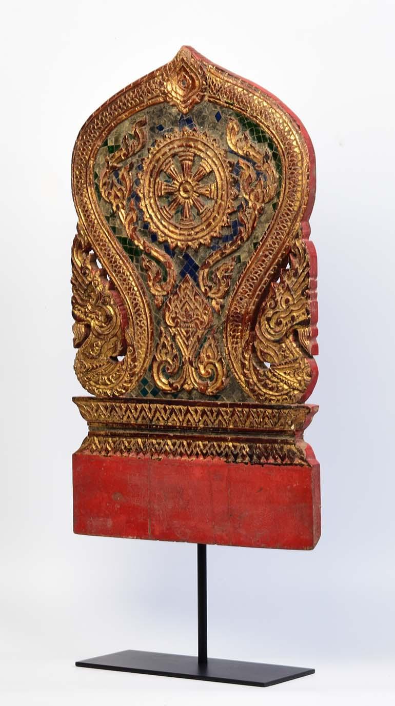19th Century, Antique Thai Wood Carving with Stand 2