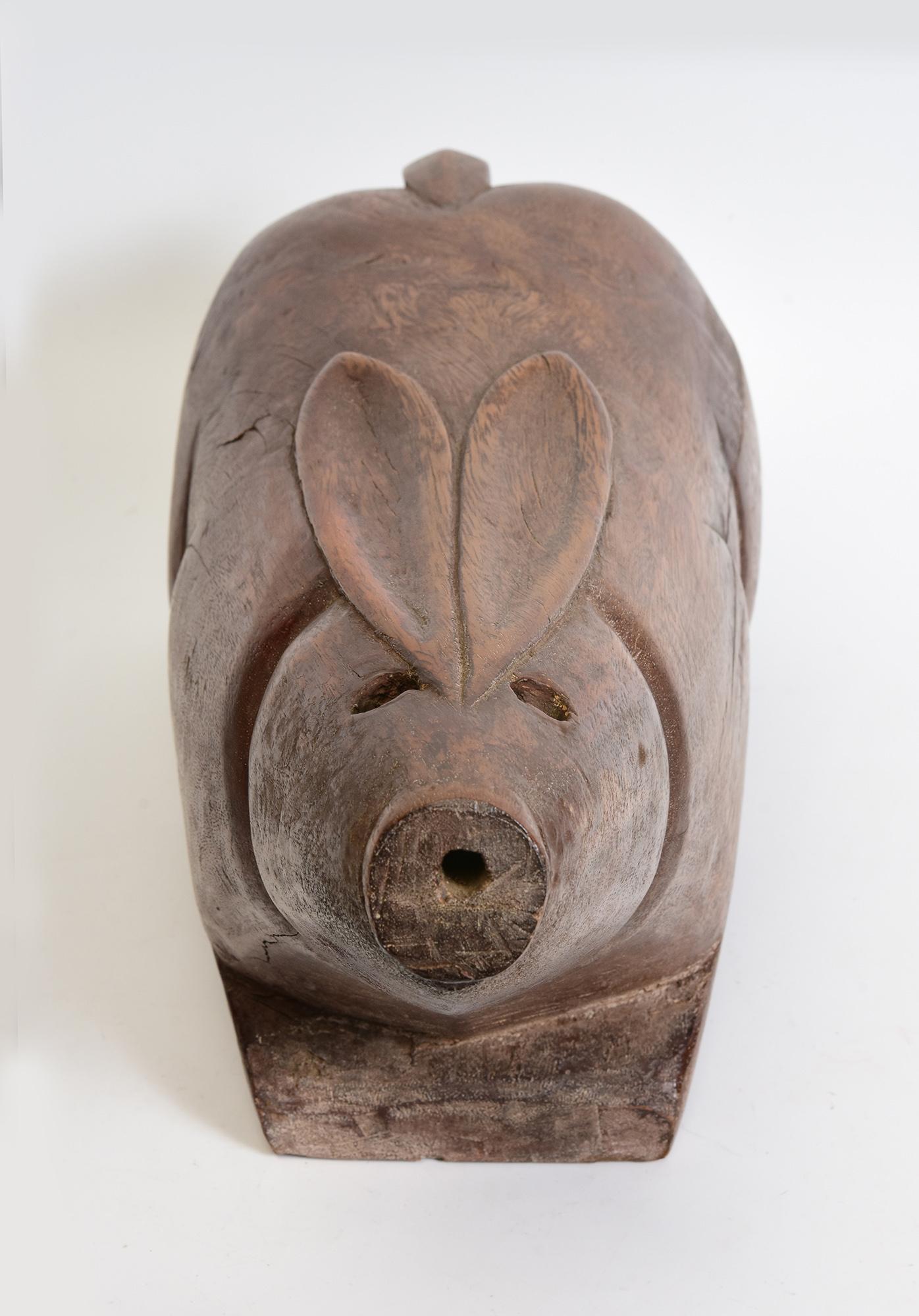 19th Century, Antique Thai Wooden Animal Rabbit For Sale 7