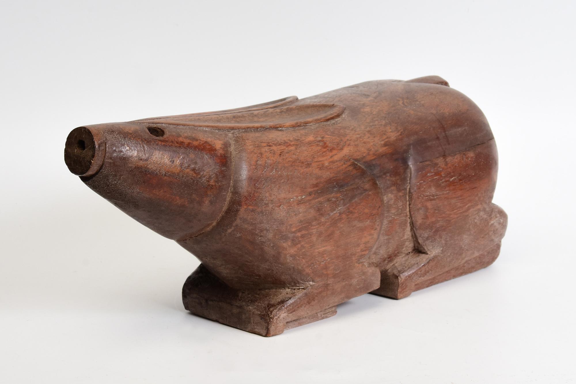 19th Century, Antique Thai Wooden Animal Rabbit For Sale 8