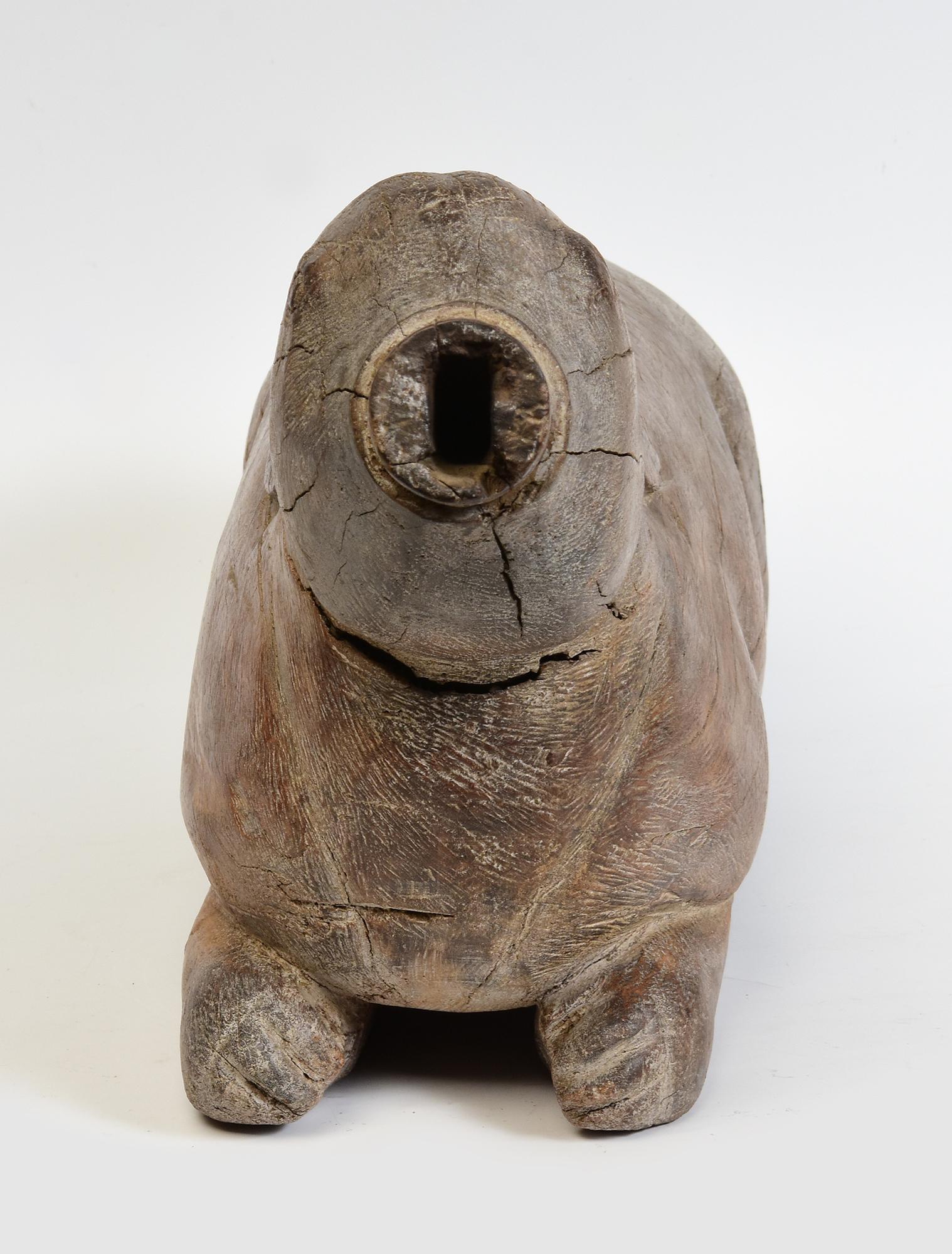 19th Century, Antique Thai Wooden Animal Rabbit For Sale 8