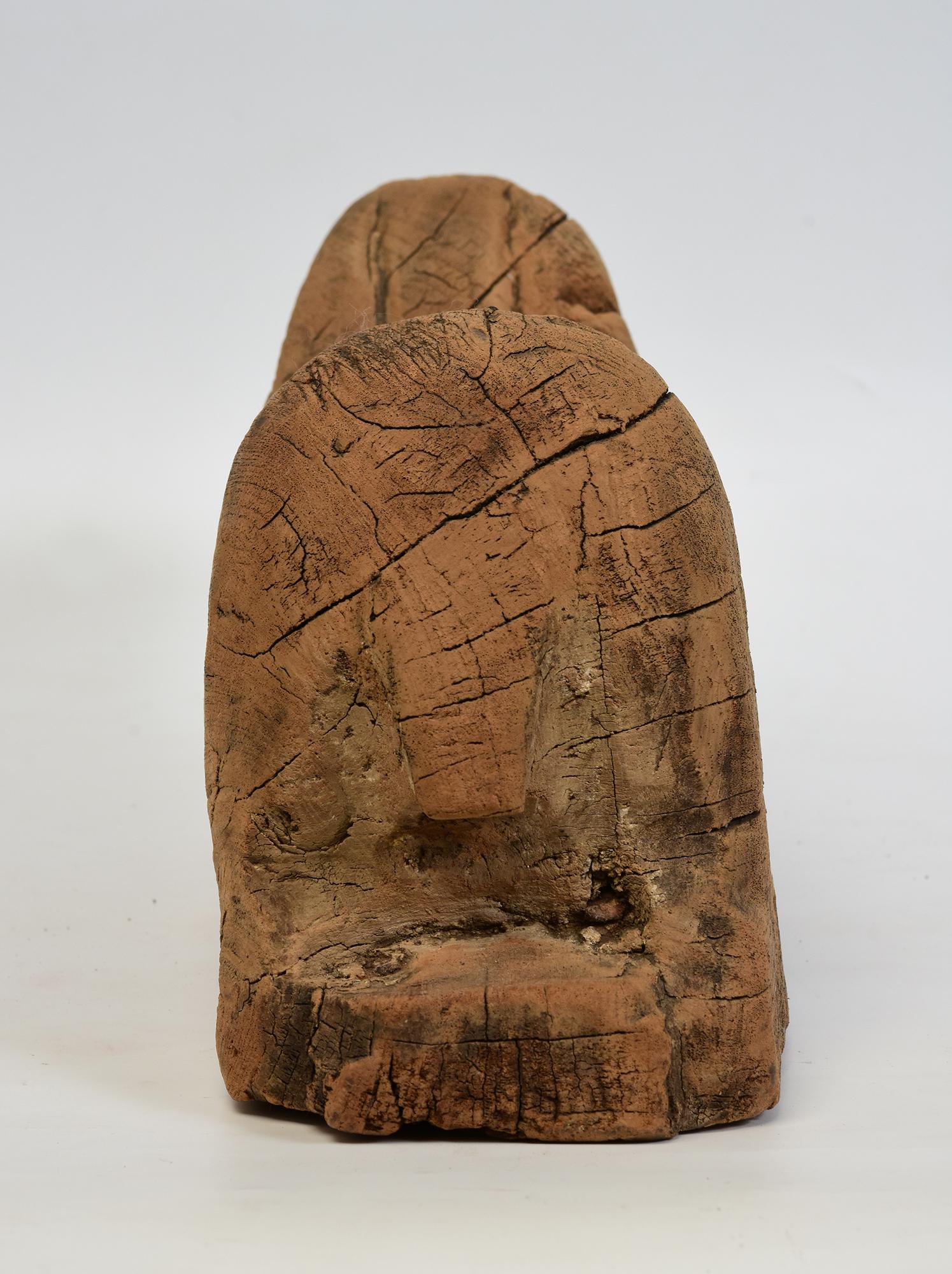 19th Century, Antique Thai Wooden Animal Rabbit For Sale 3