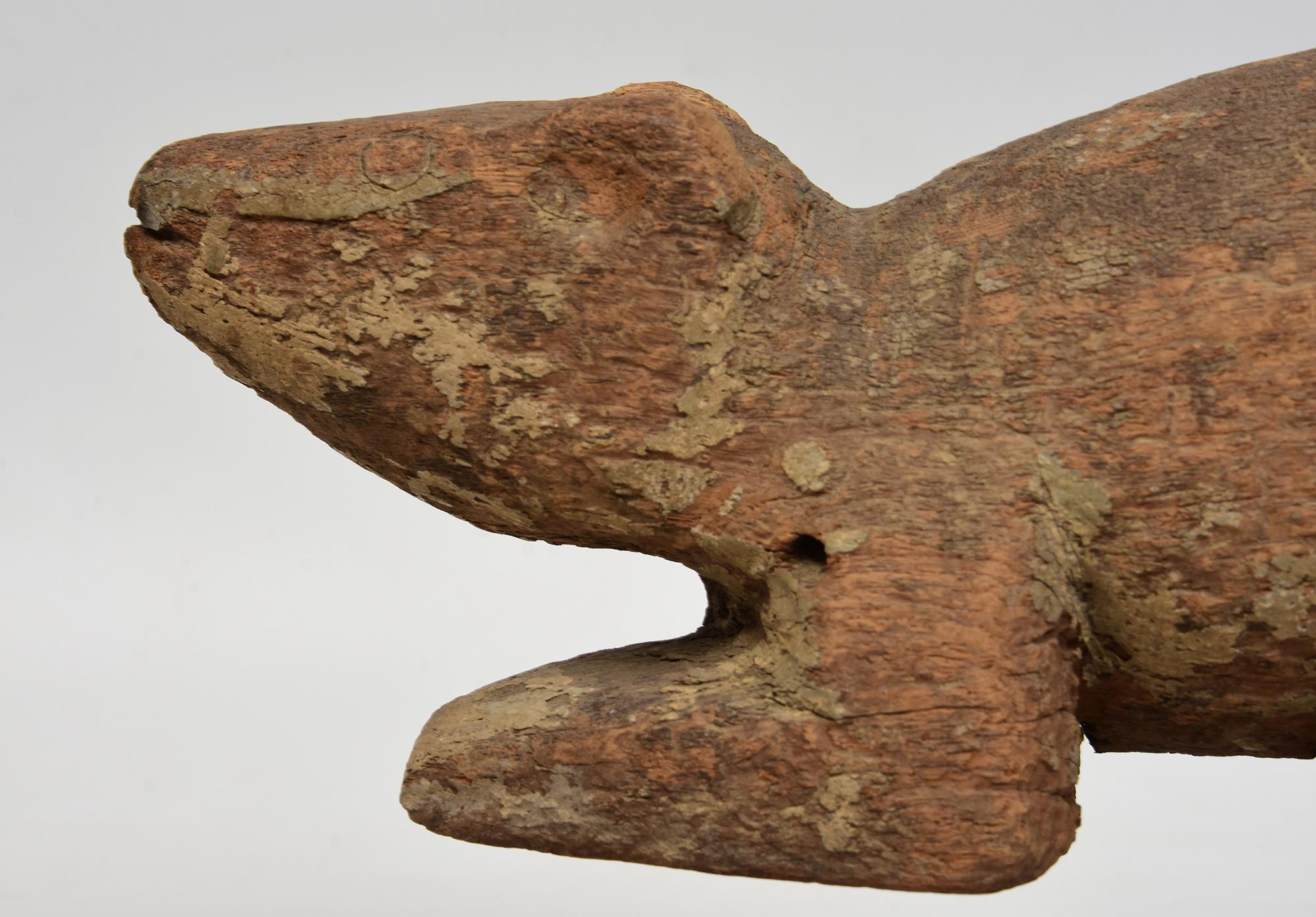 19th Century, Antique Thai Wooden Animal Rat / Mouse For Sale 1
