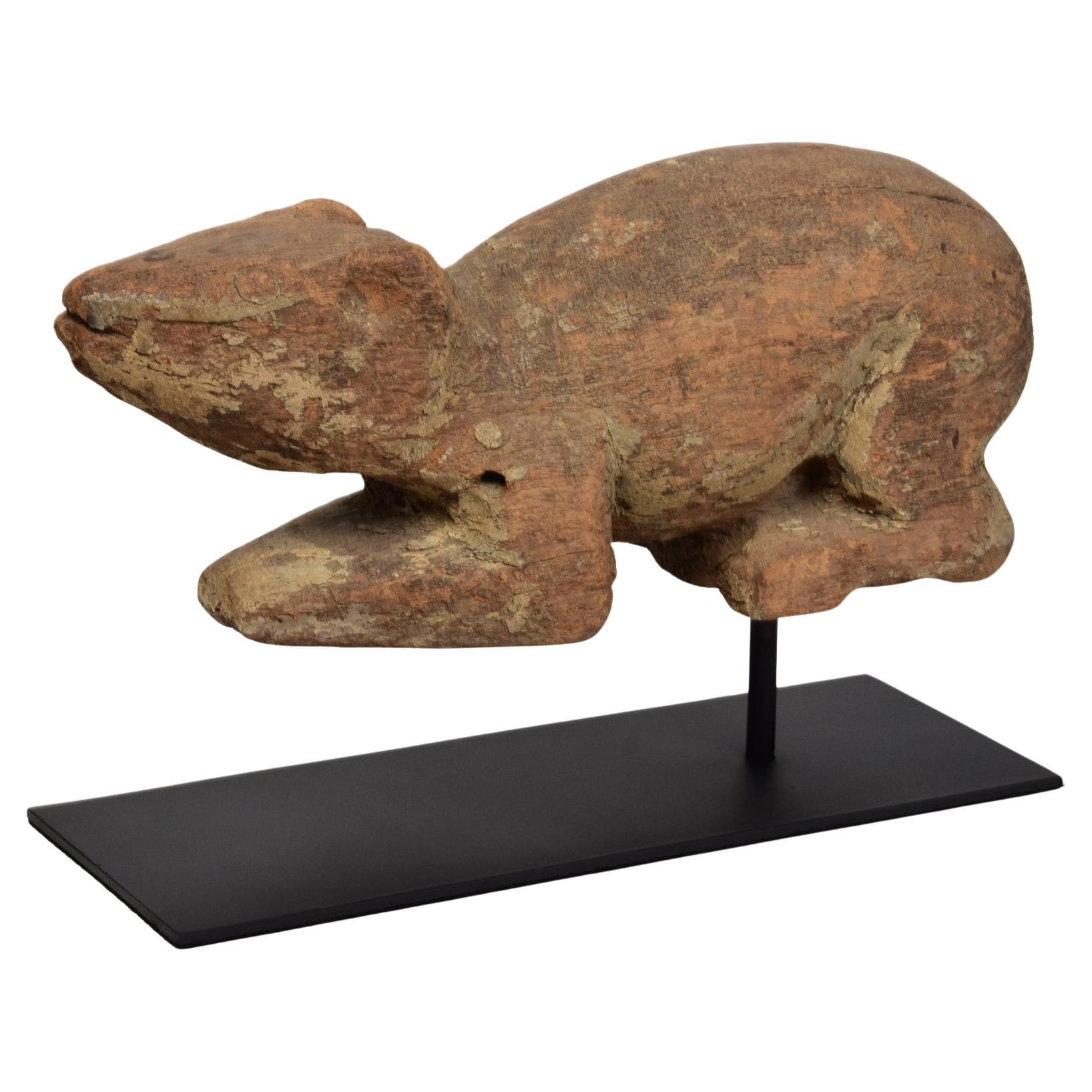 19th Century, Antique Thai Wooden Animal Rat / Mouse For Sale