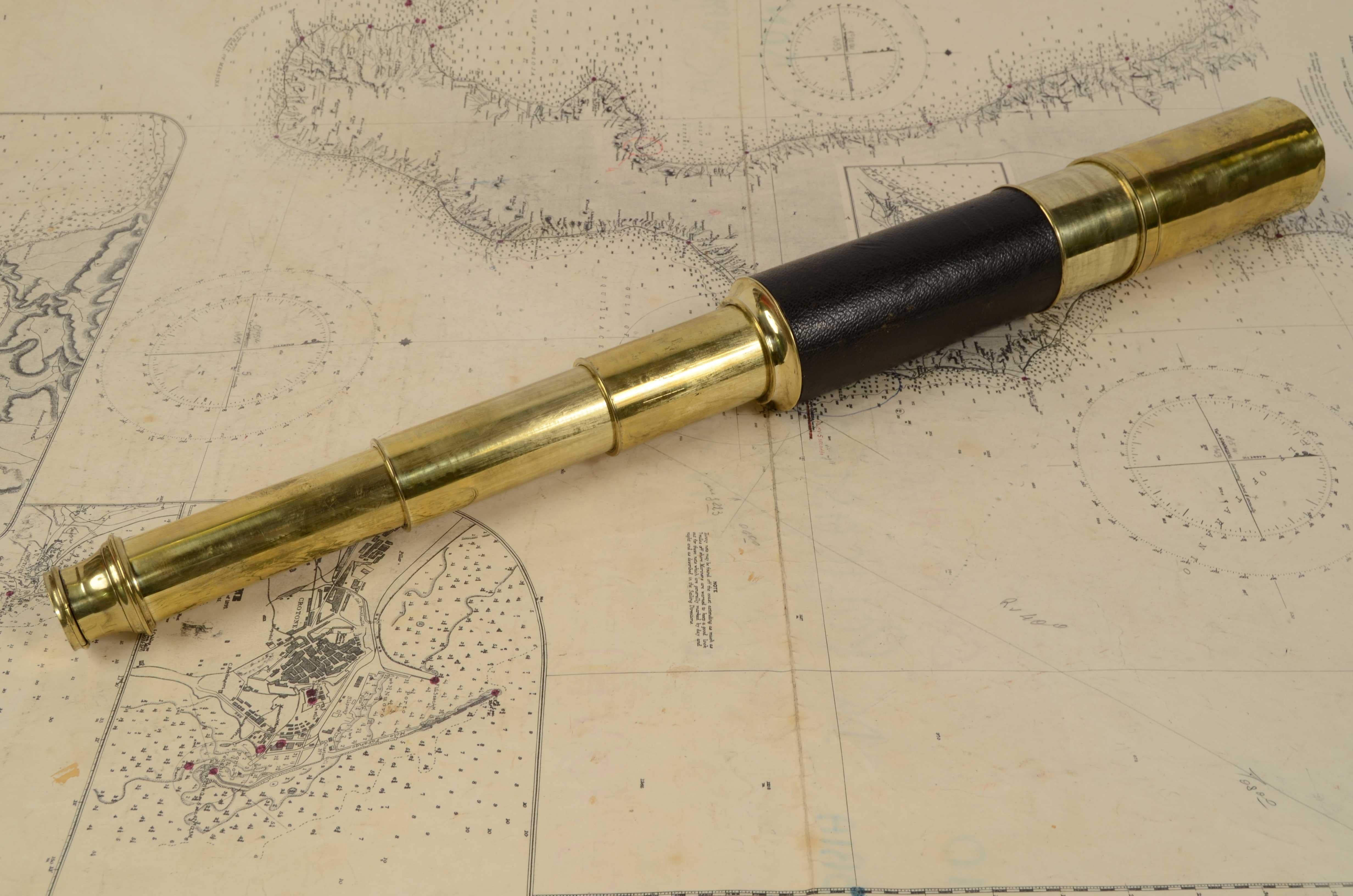 antique brass spyglass