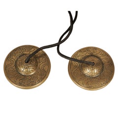 19th Century Antique Tibetan Brass Temple Bells