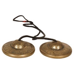 19th Century Antique Tibetan Brass Temple Bells