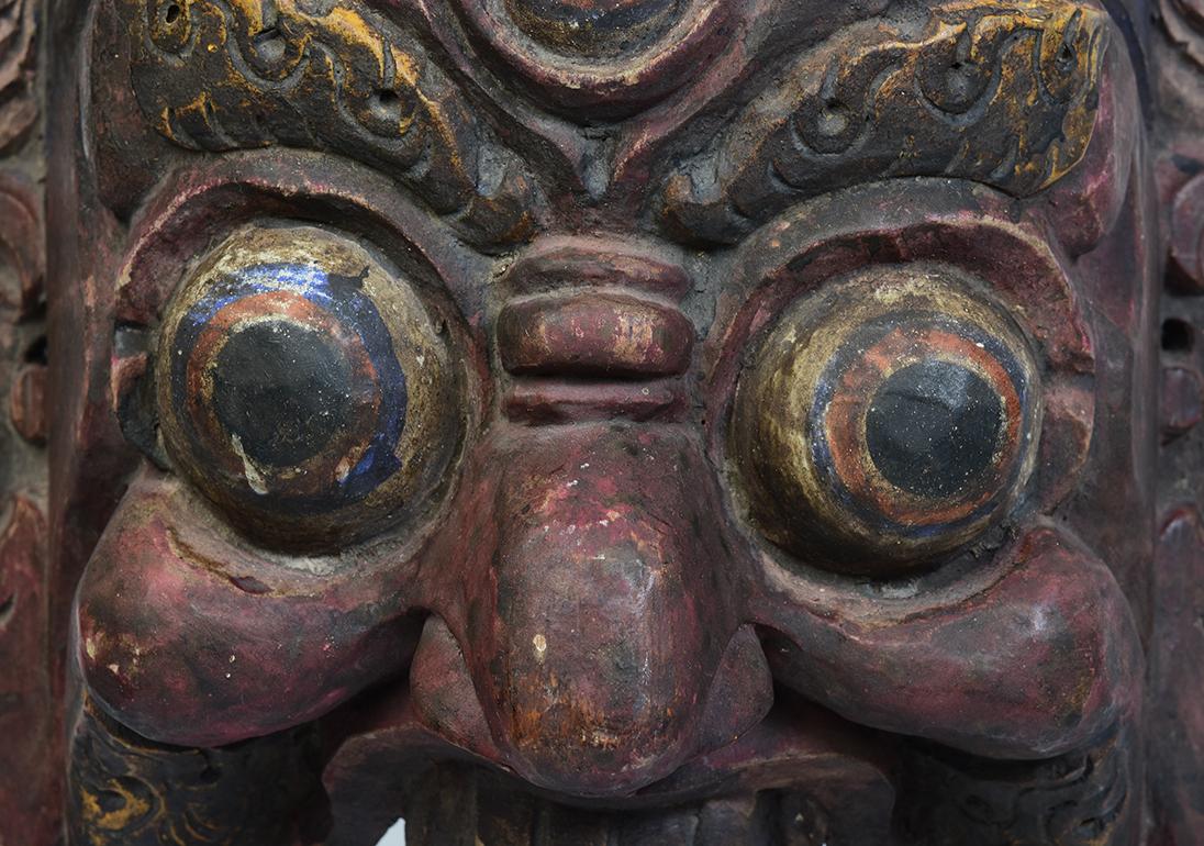 tibetan wooden mask