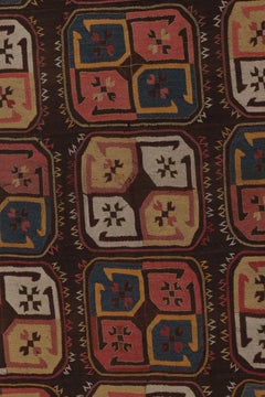 19th Century Antique Uzbek Embroidered Textile, Vibrant Medallions - Rug & Kilim