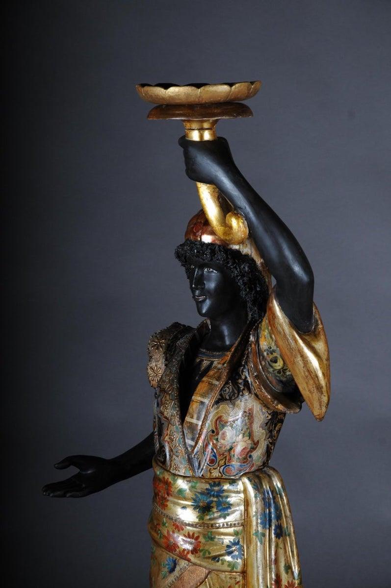 19th Century Antique Venetian Mohren Chandelier Wood Sculpture For Sale 7