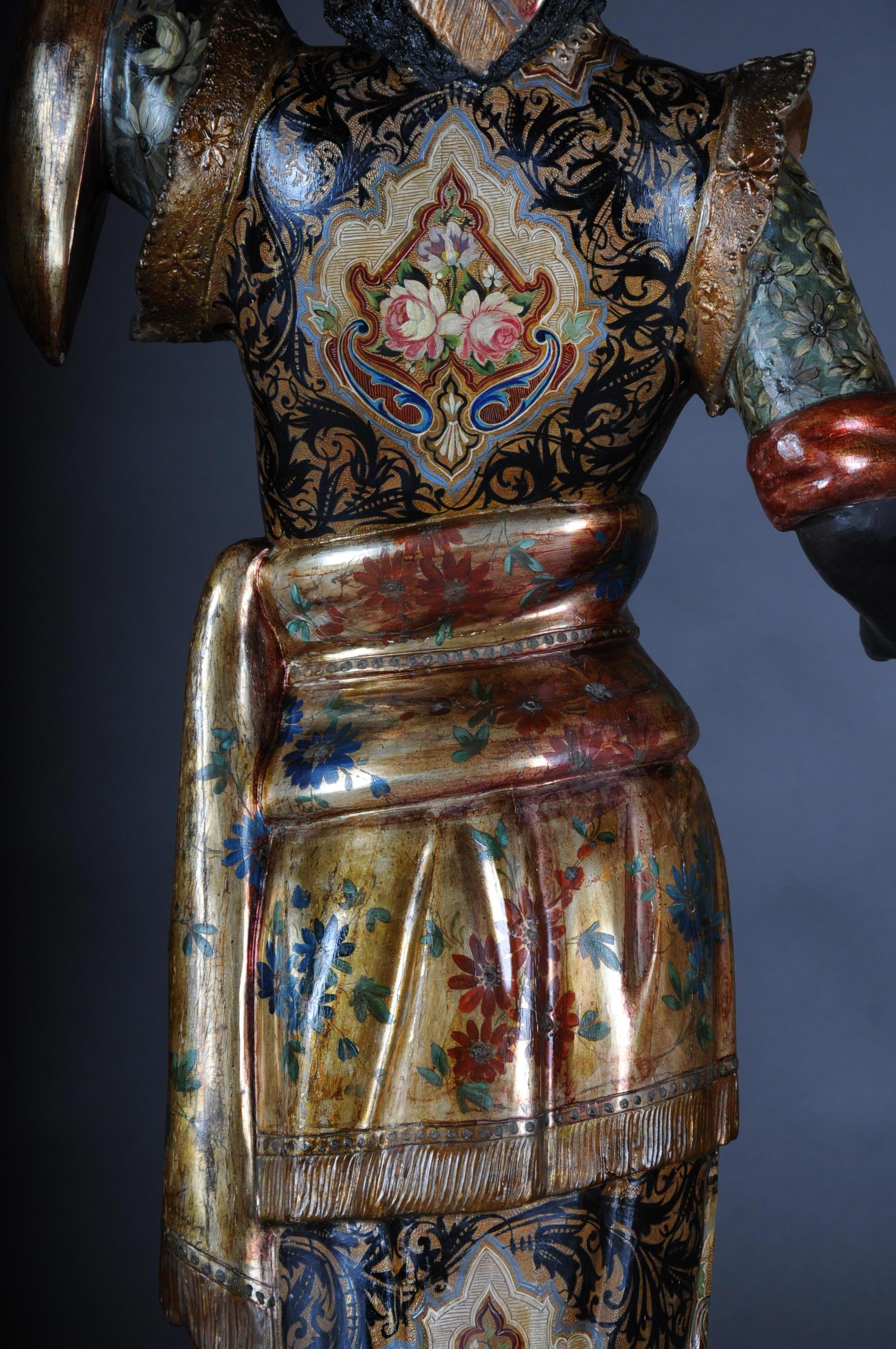 Lustre vénitien ancien du 19ème siècle en bois sculpté de Mohren en vente 6