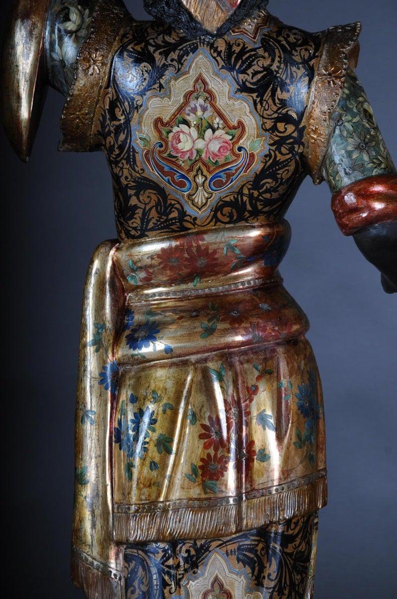 19th Century Antique Venetian Mohren Chandelier Wood Sculpture For Sale 9