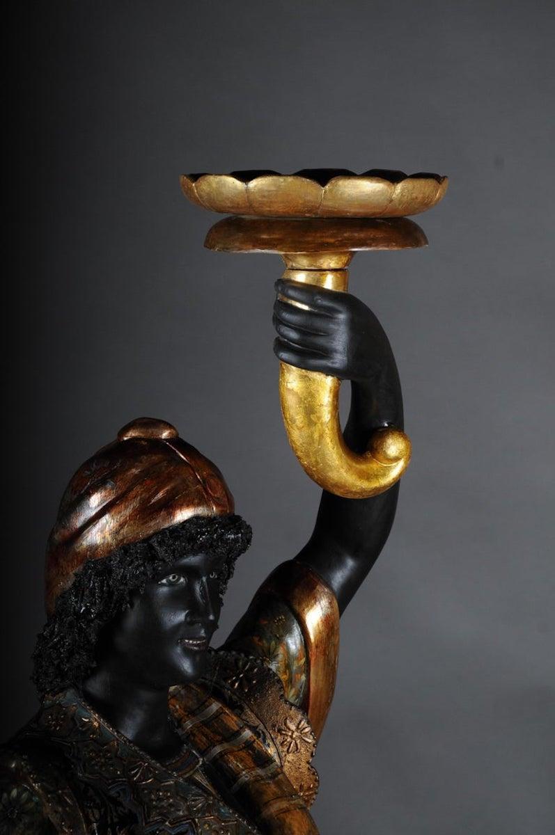 19th Century Antique Venetian Mohren Chandelier Wood Sculpture For Sale 13