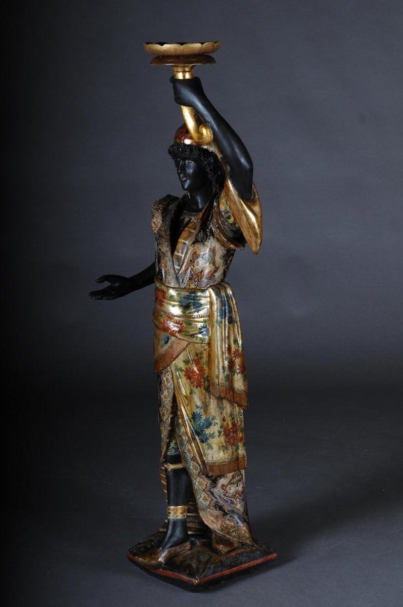 Belle Époque 19th Century Antique Venetian Mohren Chandelier Wood Sculpture For Sale