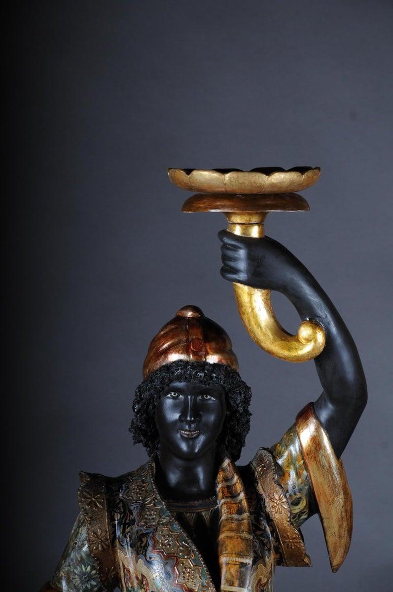 19th Century Antique Venetian Mohren Chandelier Wood Sculpture For Sale 3