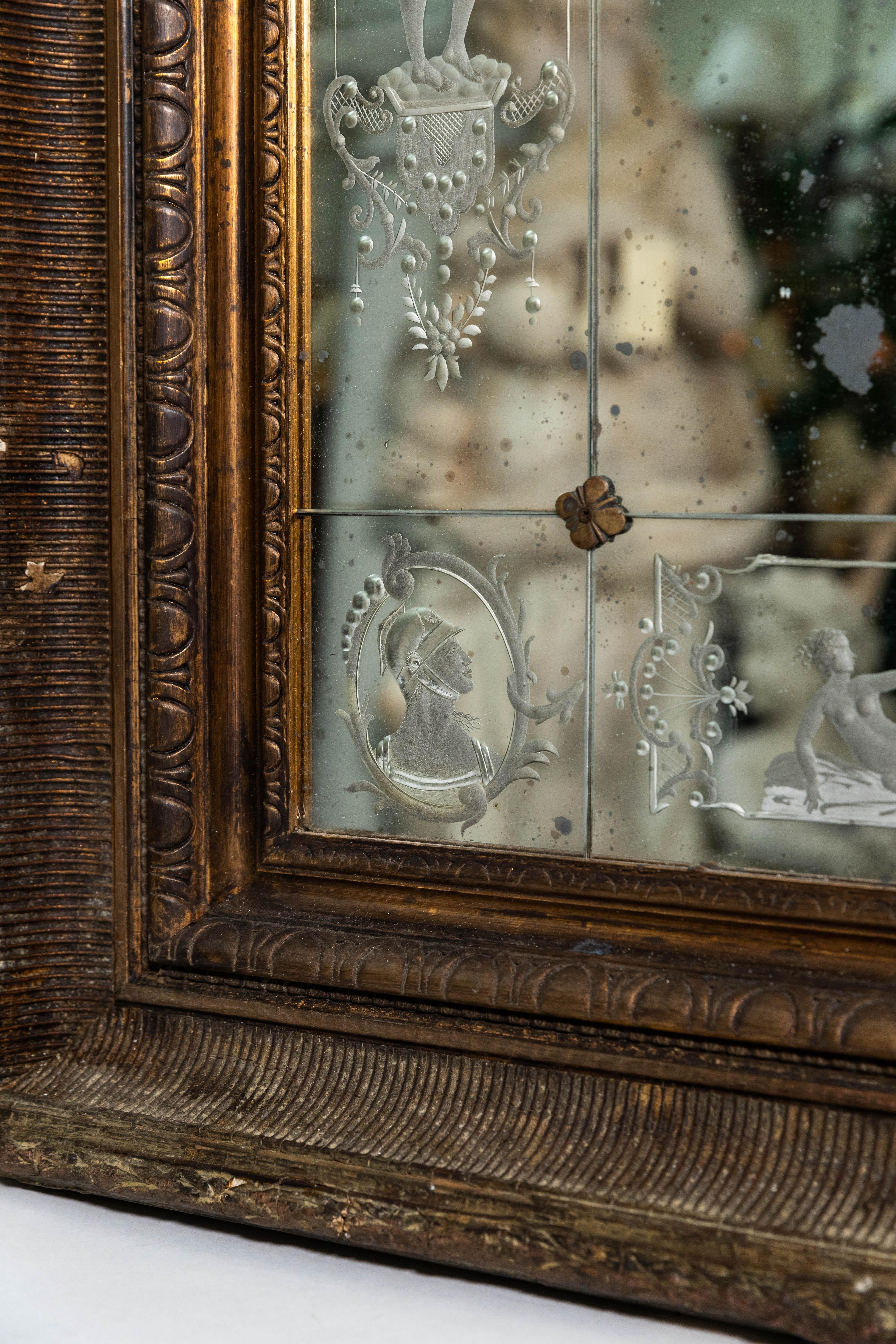 19th Century Antique Venetian Style Mirror For Sale 2
