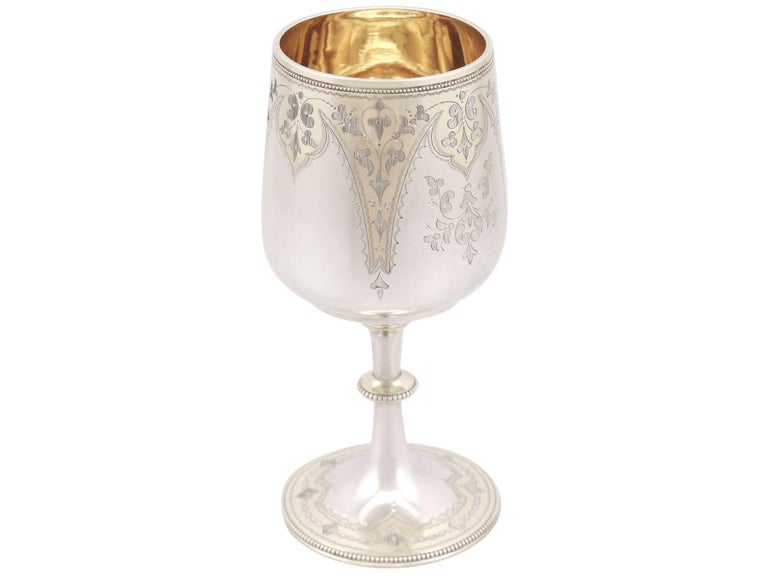 Boxed Victorian Sterling Silver Goblet In Excellent Condition For Sale In Jesmond, Newcastle Upon Tyne