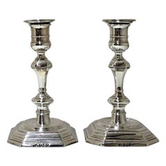 19th Century Antique Victorian Britannia Pr Candlesticks Lon 1894 T Bradbury