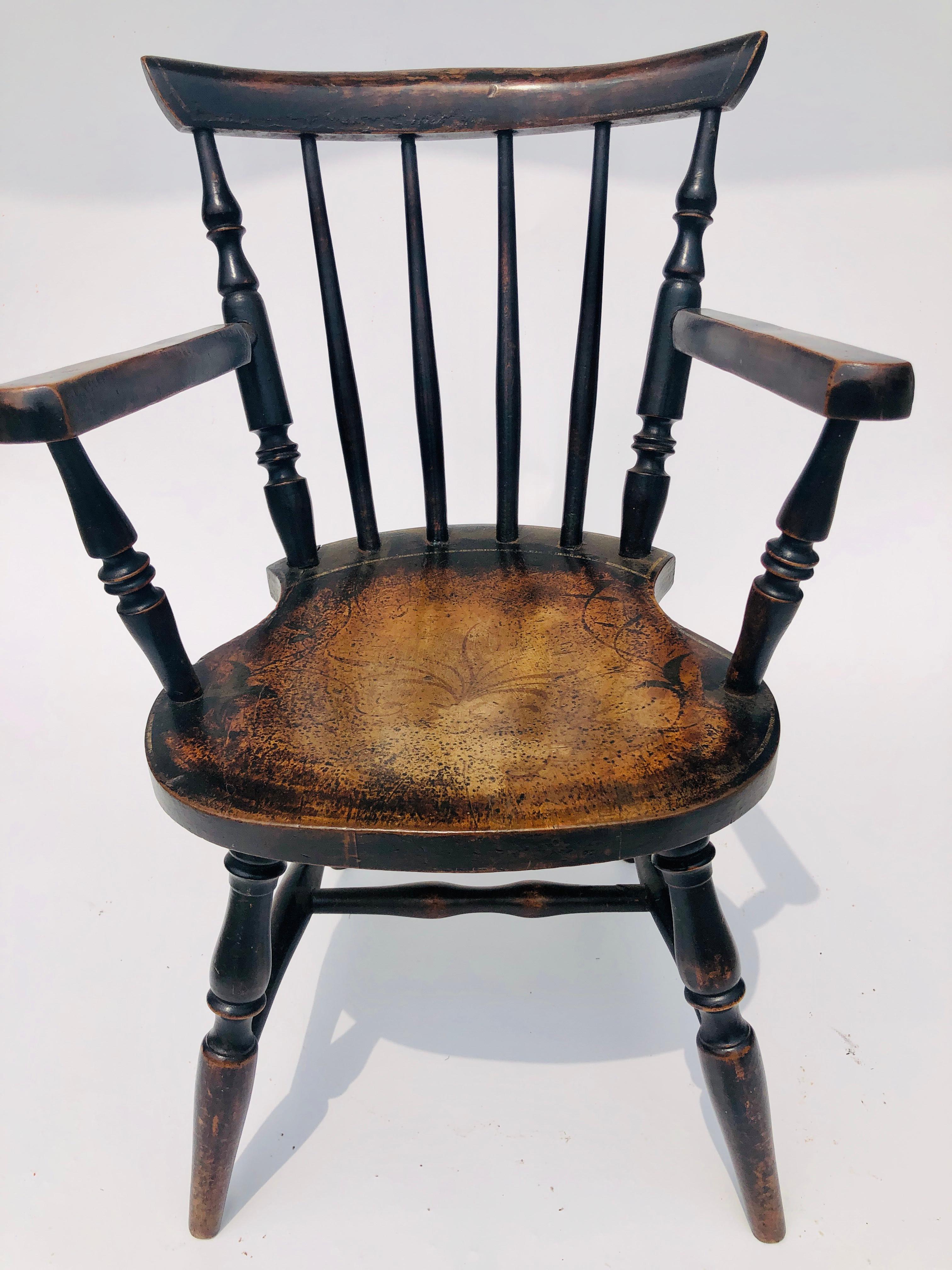 Hardwood 19th Century Antique Victorian Child’s Chair For Sale