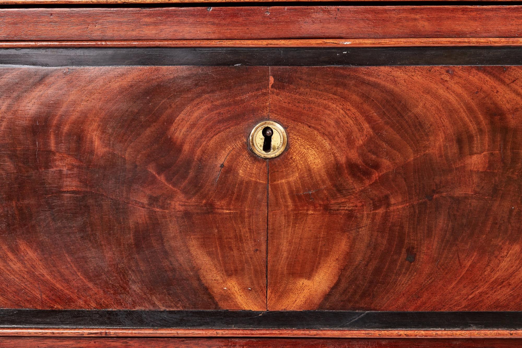 19th Century Antique Victorian Mahogany Bow Front Chest For Sale 4