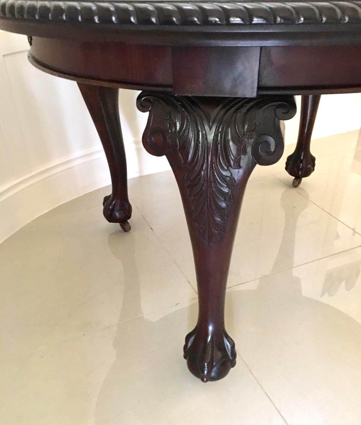 19th Century Antique Victorian Mahogany Extending Dining Table 4
