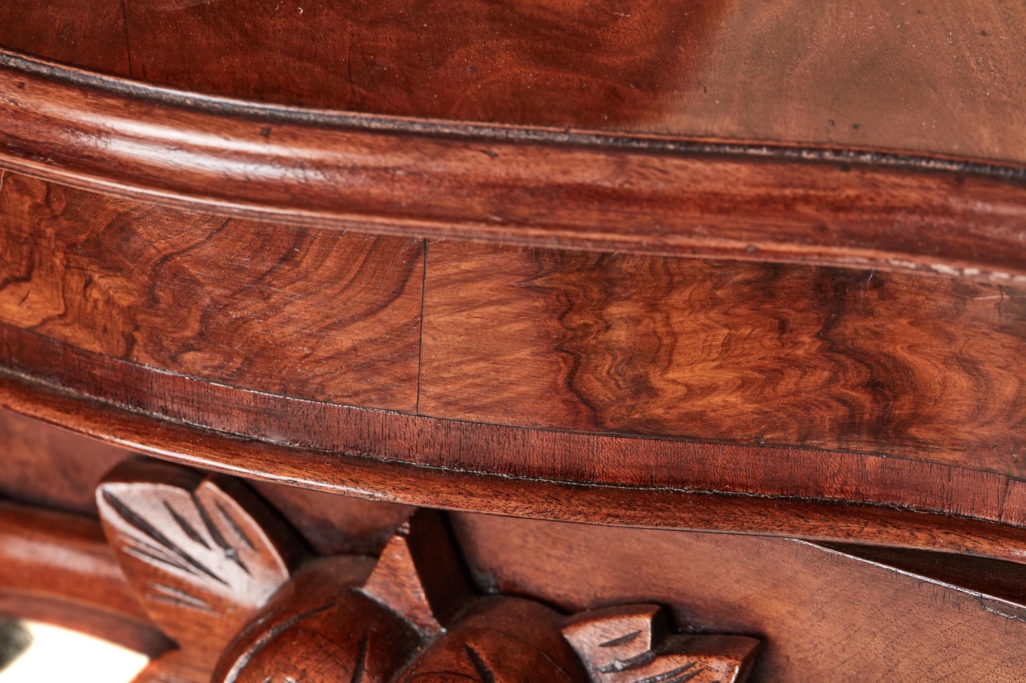 19th Century Antique Victorian Mirrored Carved Walnut Credenza/Sideboard For Sale 8