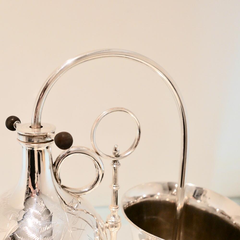 19th Century Antique Victorian Silver Plated Coffee Maker, circa 1840