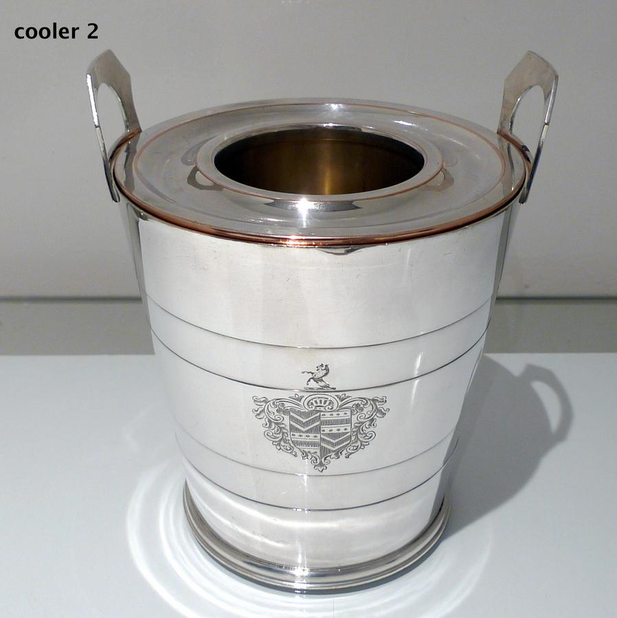 19th Century Antique Victorian Silver Plated Pair of Wine Coolers, circa 1890 For Sale 3